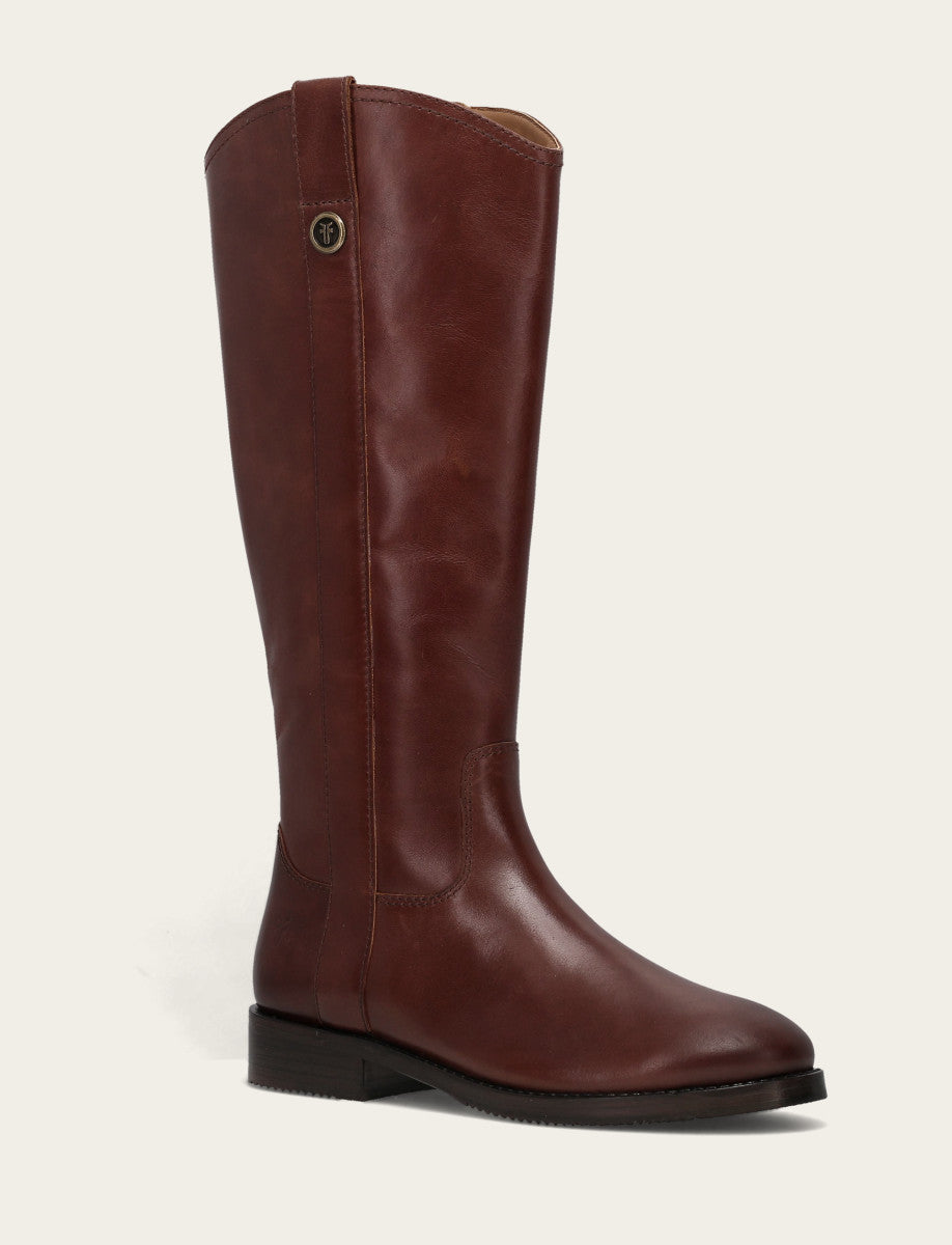 Frye Essential - Women's Saddle Melissa Button Tall Inside Zip Boot