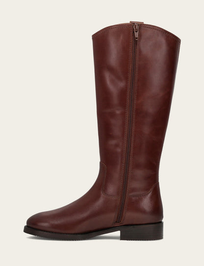 Frye Essential - Women's Saddle Melissa Button Tall Inside Zip Boot