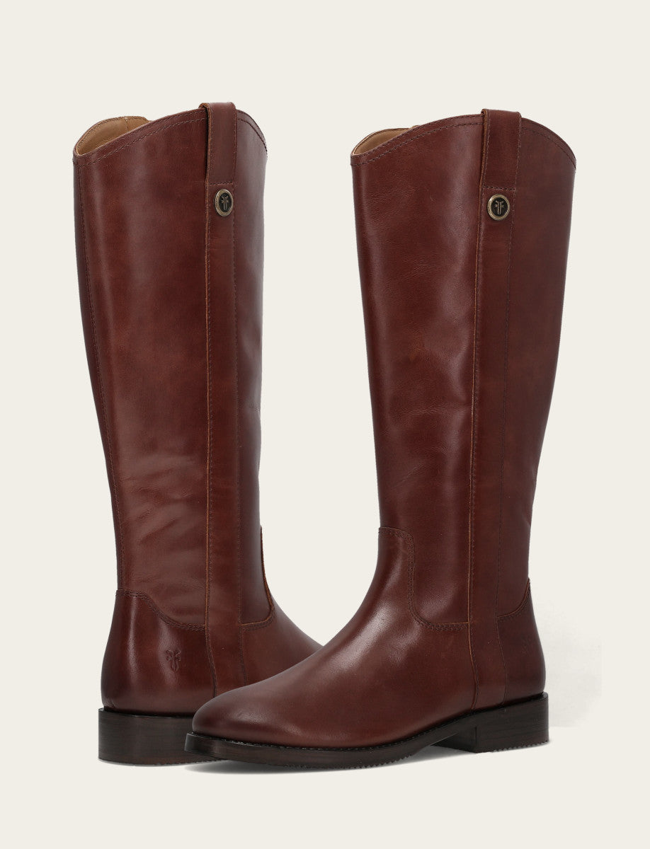 Frye Essential - Women's Saddle Melissa Button Tall Inside Zip Boot
