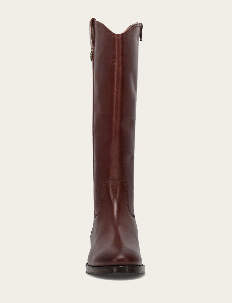 Frye Essential - Women's Saddle Melissa Button Tall Inside Zip Boot