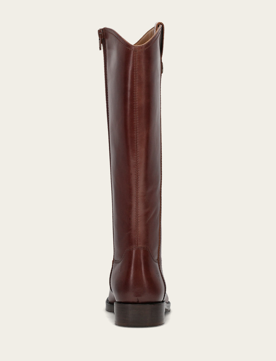 Frye Essential - Women's Saddle Melissa Button Tall Inside Zip Boot