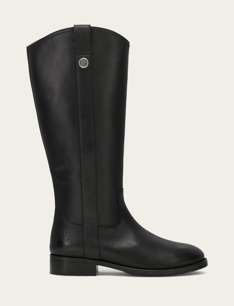 Frye Popular - Women's Black Melissa Button Tall Inside Zip Boot