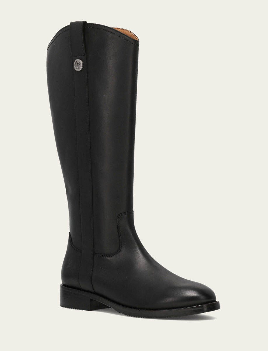 Frye Popular - Women's Black Melissa Button Tall Inside Zip Boot