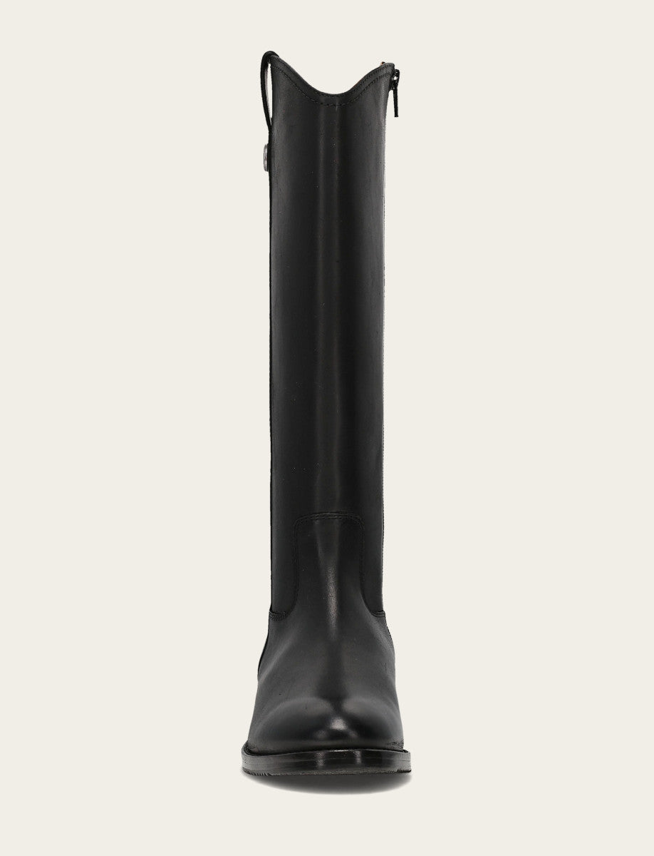 Frye Popular - Women's Black Melissa Button Tall Inside Zip Boot
