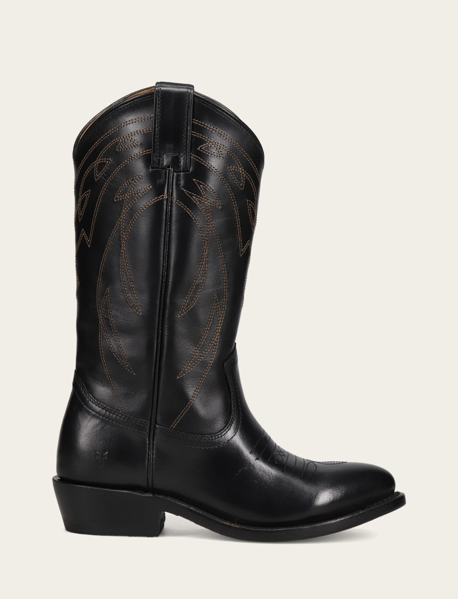 Frye Deals - Women's Black Billy Pull On Deco Stitch Boots