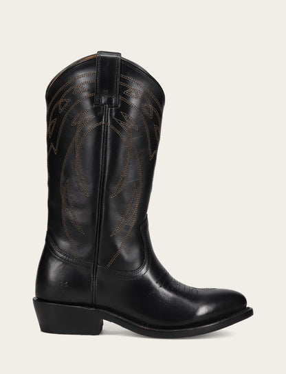 Frye Deals - Women's Black Billy Pull On Deco Stitch Boots