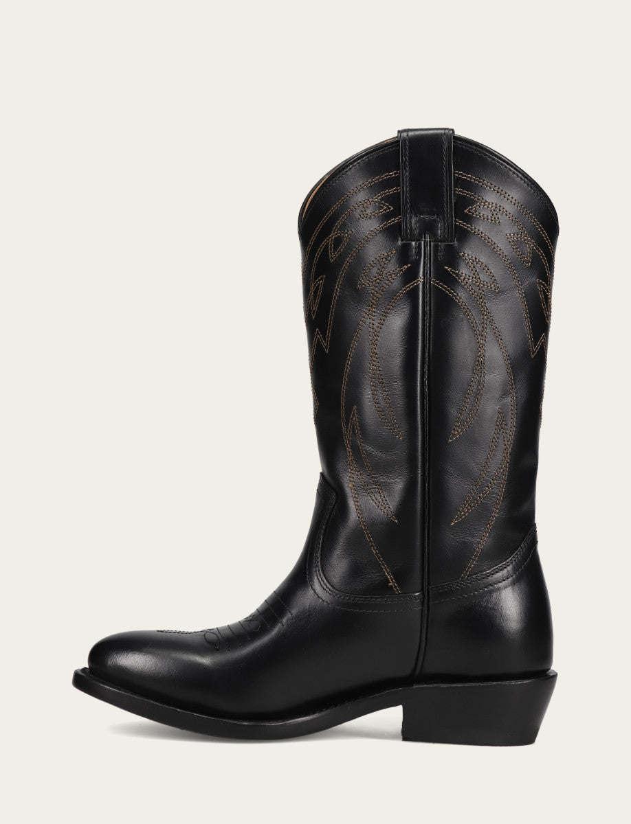 Frye Deals - Women's Black Billy Pull On Deco Stitch Boots
