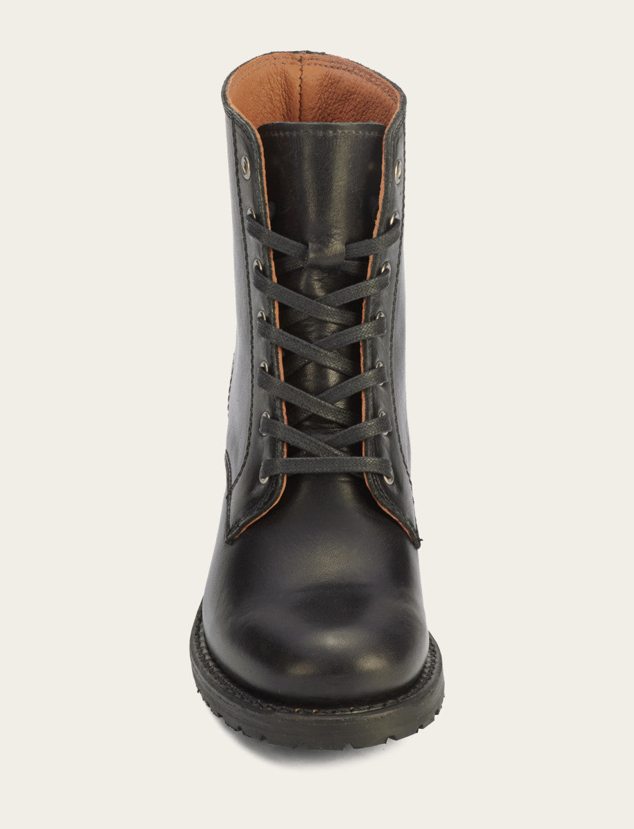 Frye Sale - Women's Black Sabrina 6G Lace Up Boots