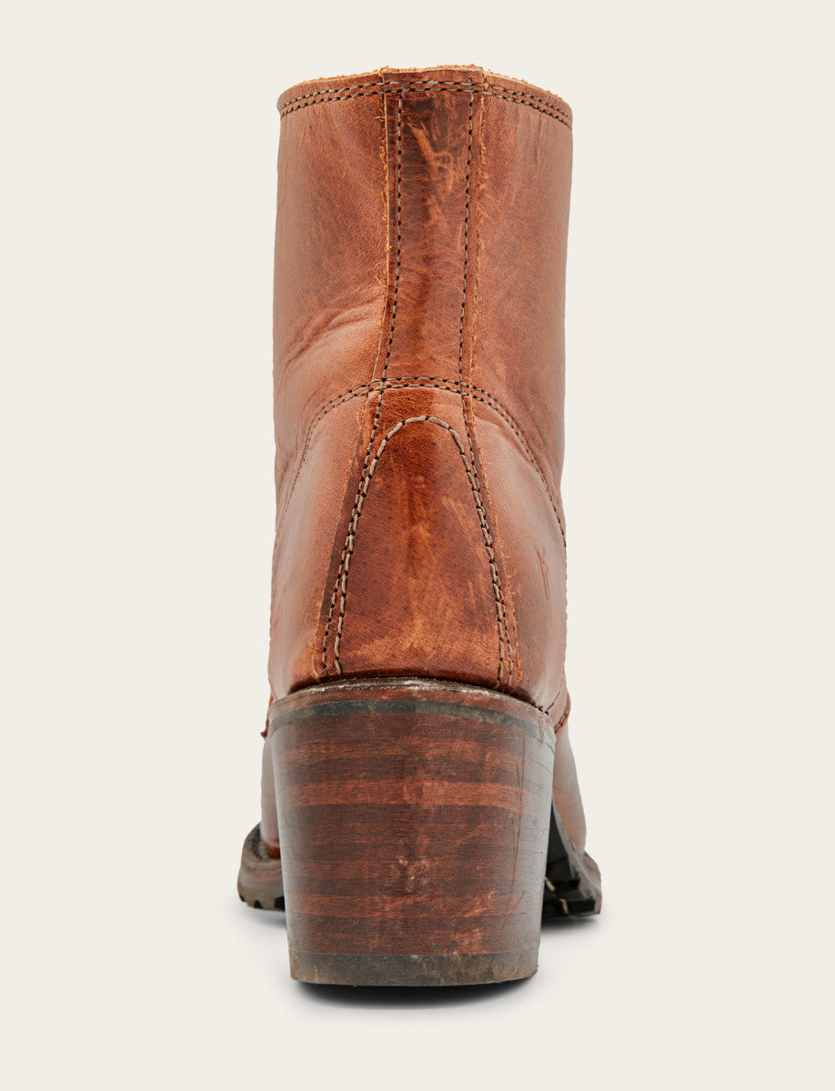 Frye Discount - Women's Cognac Sabrina 6G Lace Up Boots