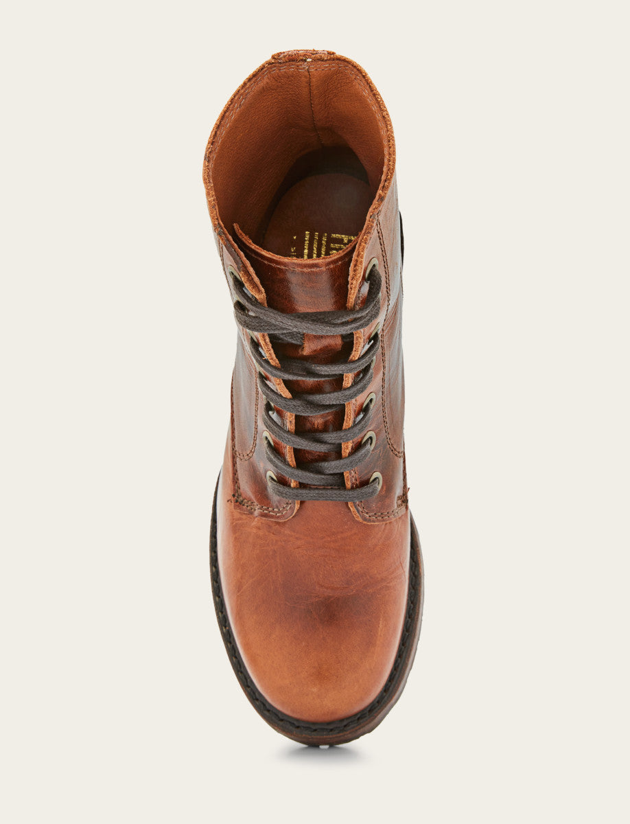 Frye Discount - Women's Cognac Sabrina 6G Lace Up Boots