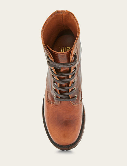 Frye Discount - Women's Cognac Sabrina 6G Lace Up Boots