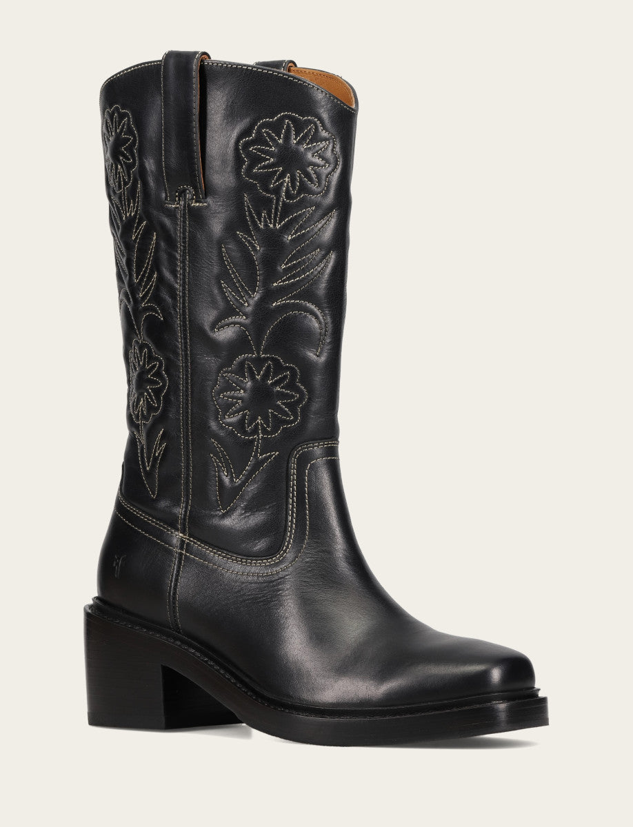 Frye Exclusive - Women's Black Kate Deco Stitch Boot