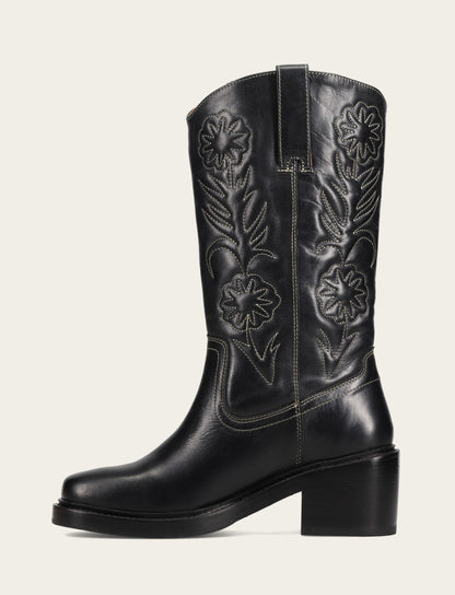 Frye Exclusive - Women's Black Kate Deco Stitch Boot