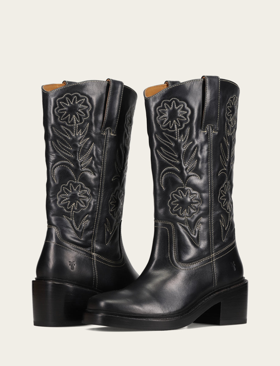 Frye Exclusive - Women's Black Kate Deco Stitch Boot