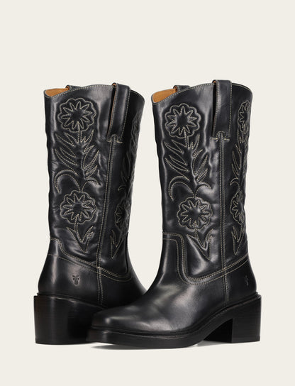 Frye Exclusive - Women's Black Kate Deco Stitch Boot