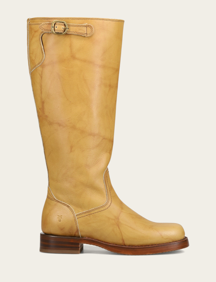 Frye Popular - Women's Banana Campus Low Heel Tall Riding Wide Calf Boot