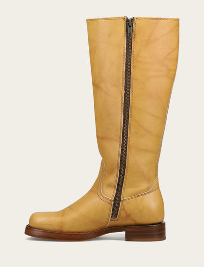 Frye Popular - Women's Banana Campus Low Heel Tall Riding Wide Calf Boot