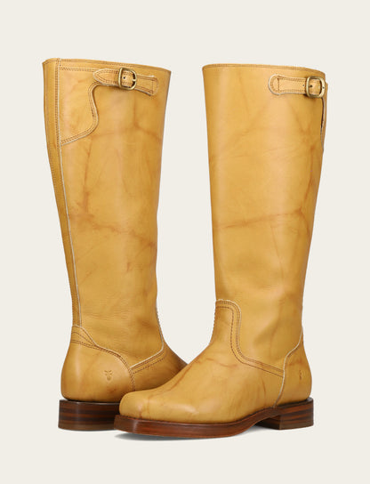 Frye Popular - Women's Banana Campus Low Heel Tall Riding Wide Calf Boot