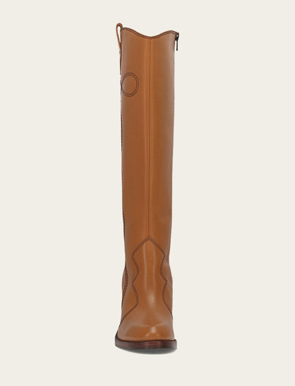Frye Trending - Women’s Caramel Corinne Deco Stitch Tall Boots
