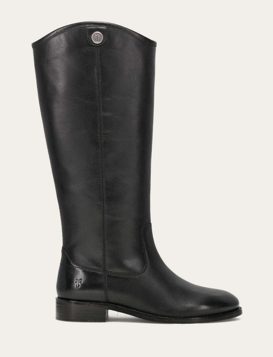 Frye Popular - Women’s Black Wide Calf Melissa Button 2 Tall Boots | Frye