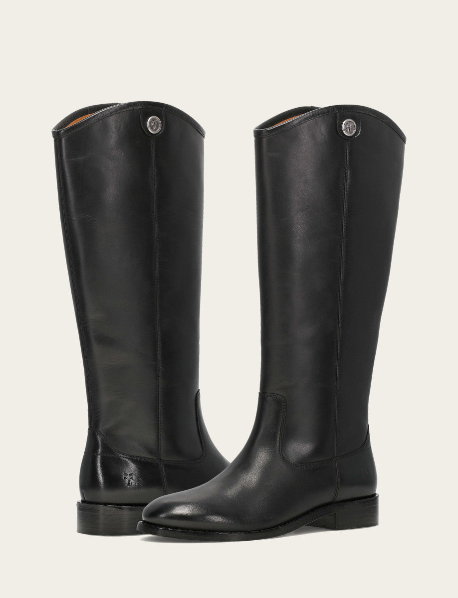 Frye Popular - Women’s Black Wide Calf Melissa Button 2 Tall Boots | Frye