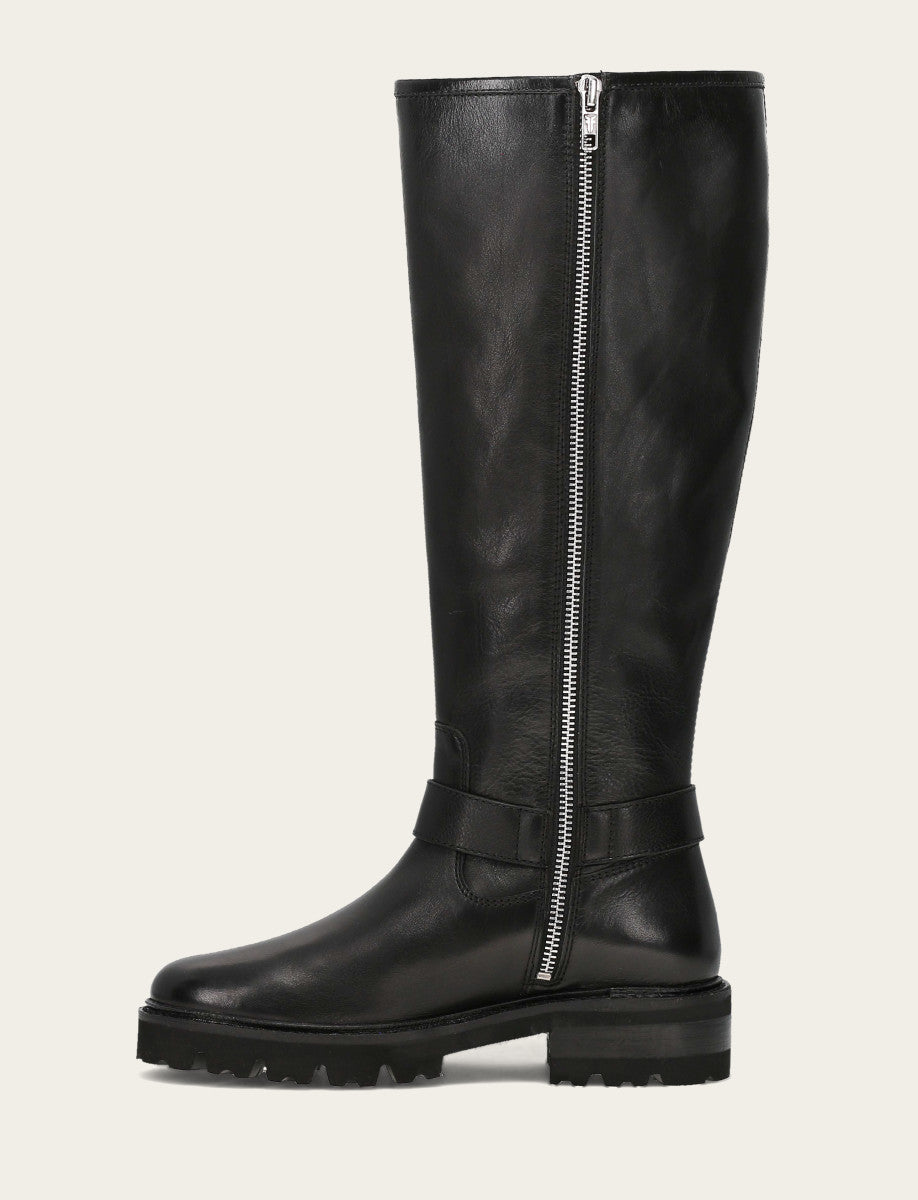 Frye Exclusive - Women's Black Olivia Buckle Tall Boot