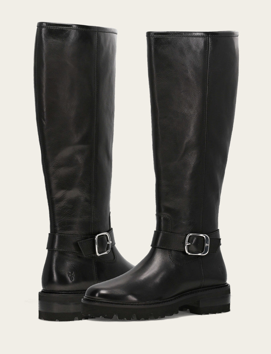 Frye Exclusive - Women's Black Olivia Buckle Tall Boot