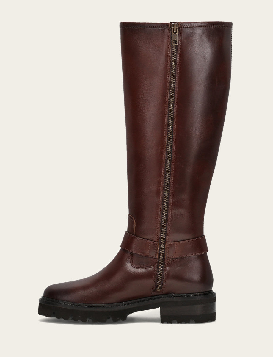 Frye Exclusive - Women's Bourbon Olivia Buckle Tall Boot