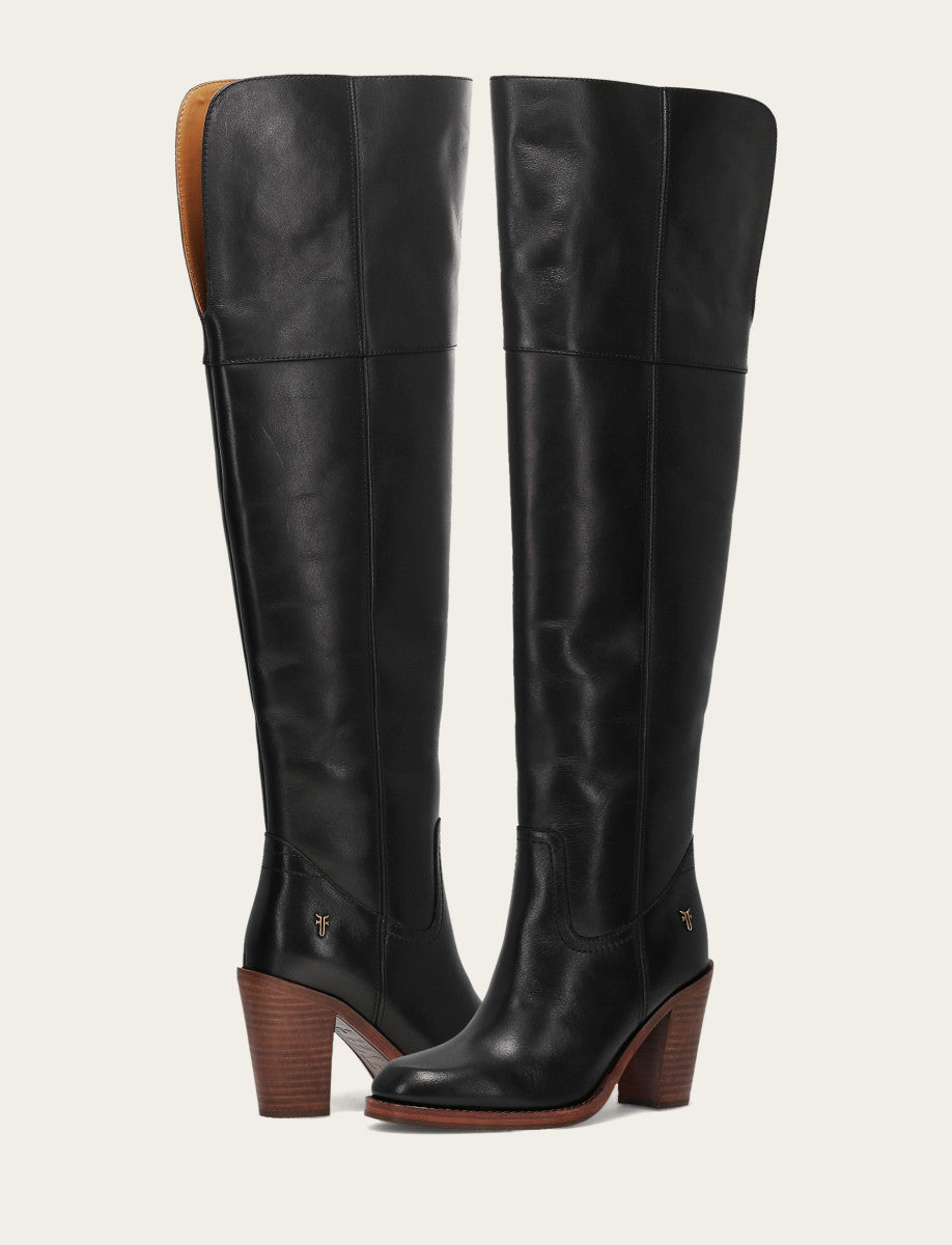 Frye Trusted - Women's Black Corinne Over The Knee Boot