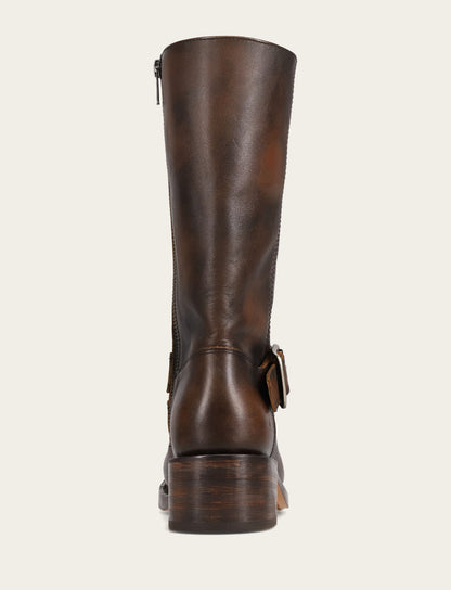 Frye Deals - Women's Dark Brown Campus Buckle Boot