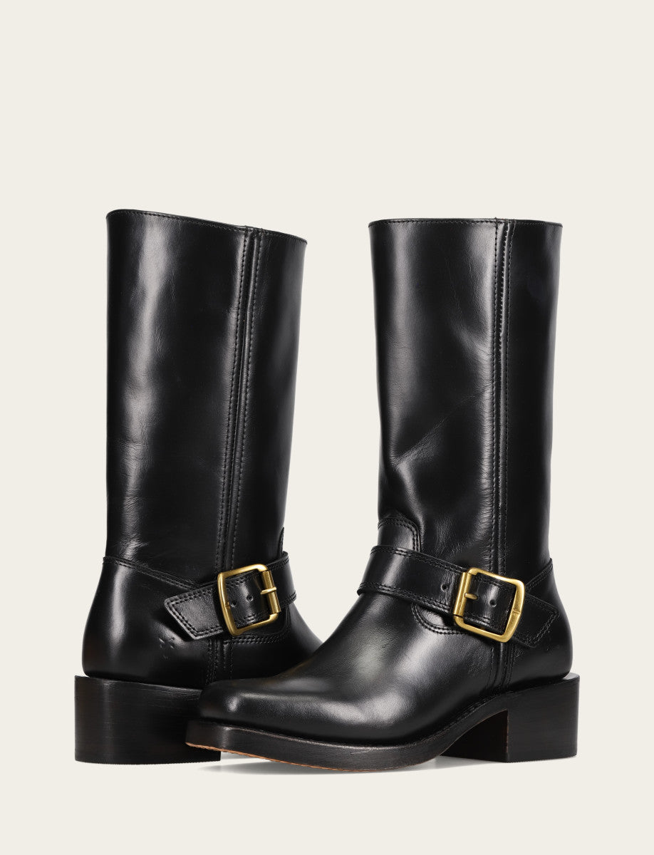 Frye Latest - Women's Black Campus Buckle Boot