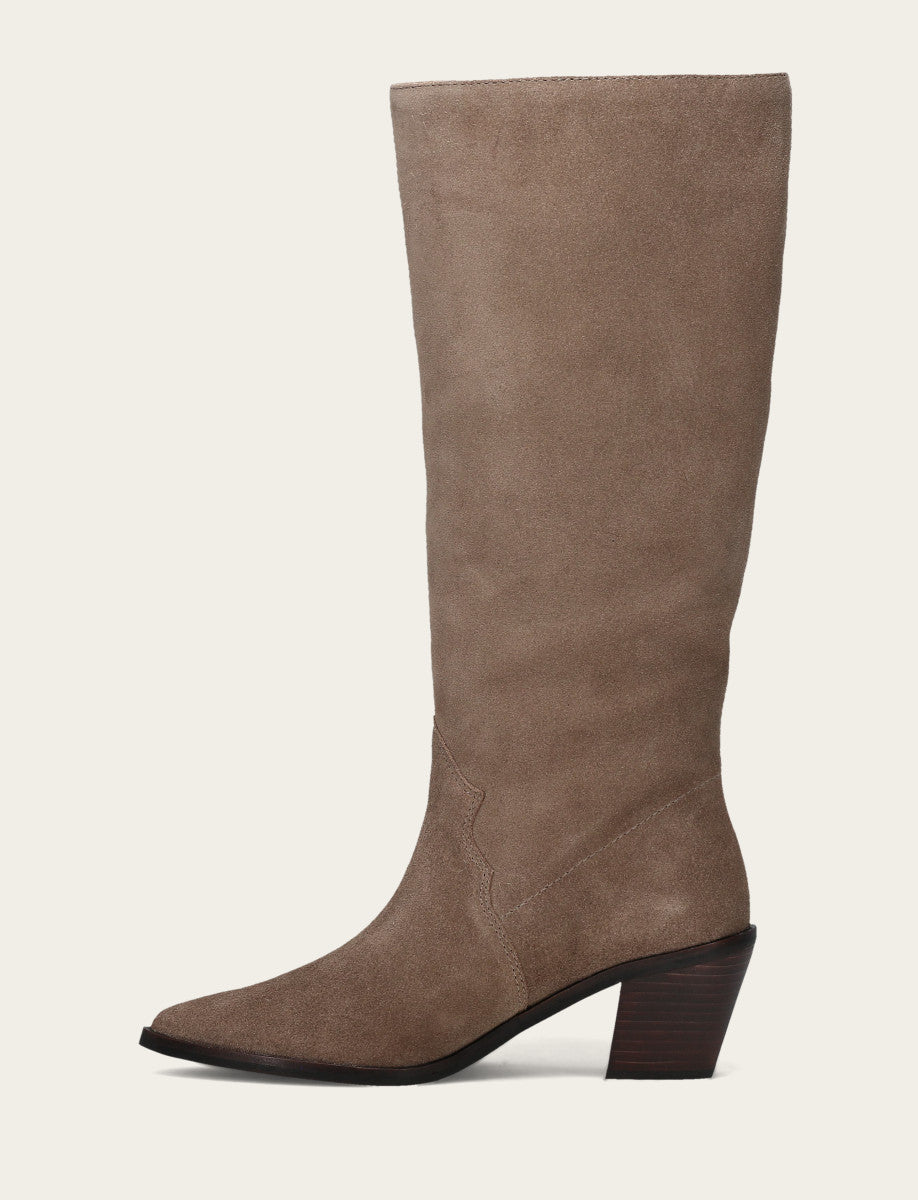 Frye Featured - Women's Dark Taupe Sara Slouchy Boot