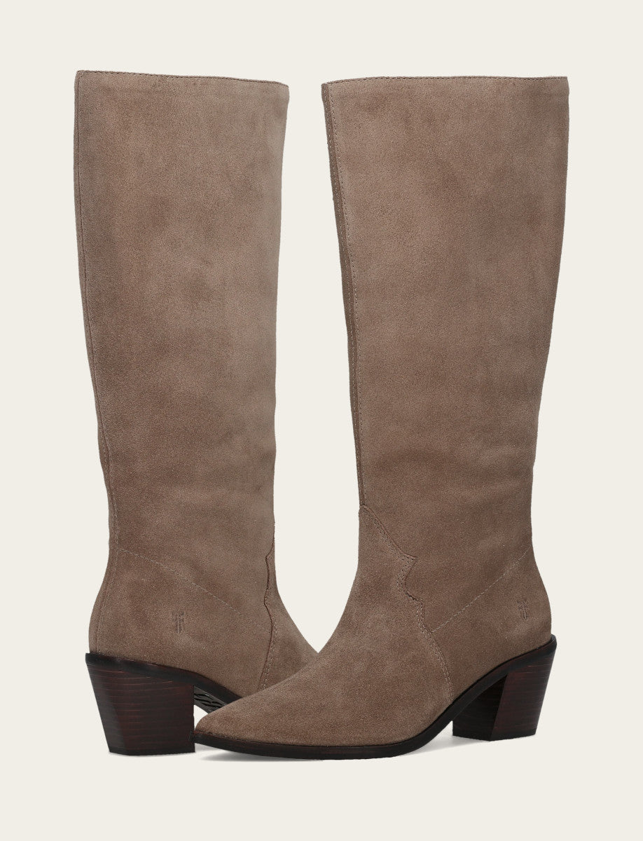 Frye Featured - Women's Dark Taupe Sara Slouchy Boot