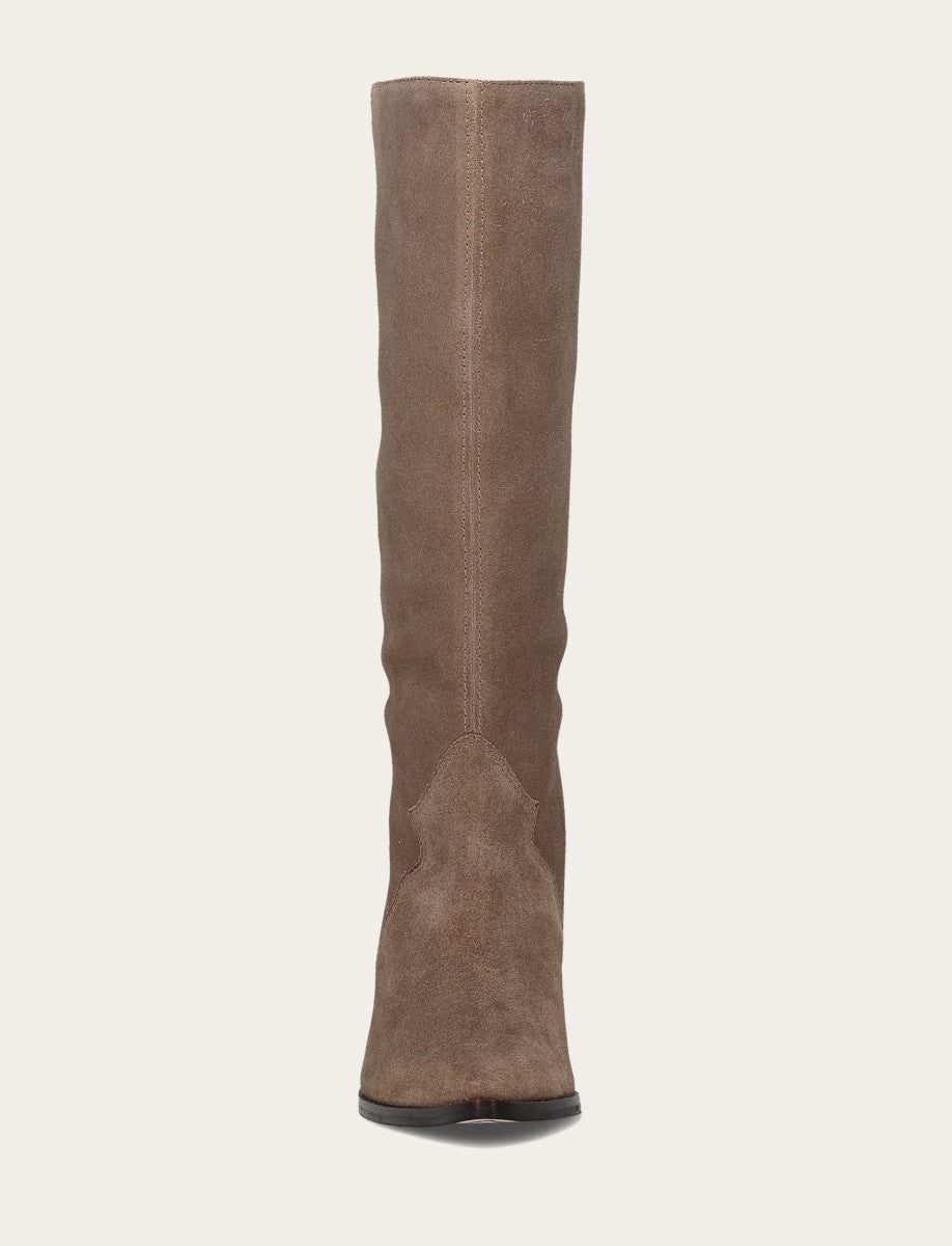 Frye Featured - Women's Dark Taupe Sara Slouchy Boot