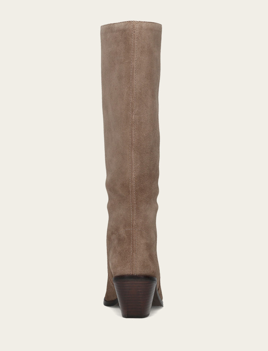 Frye Featured - Women's Dark Taupe Sara Slouchy Boot