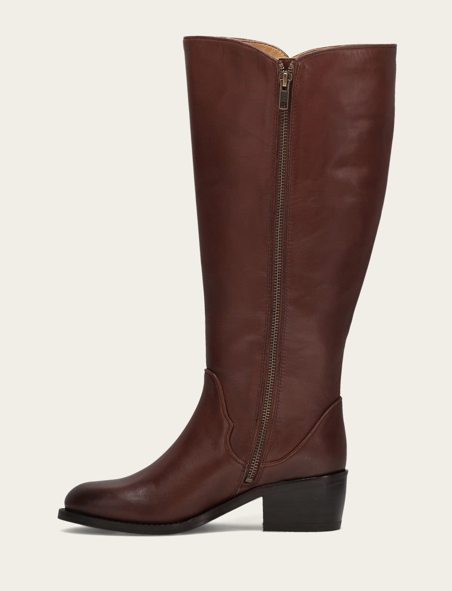 Frye Deals - Women's Saddle Carson 2 Piping Tall Wide Calf Boot