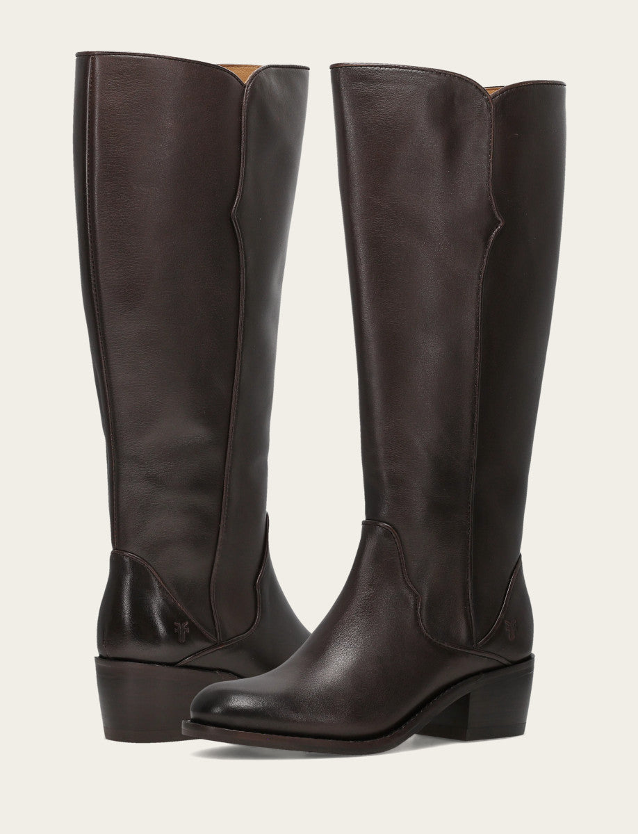 Frye Essential - Women's Dark Brown Carson 2 Piping Tall Boot