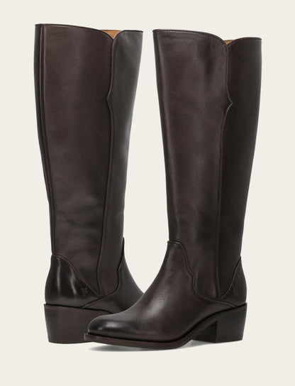 Frye Essential - Women's Dark Brown Carson 2 Piping Tall Boot