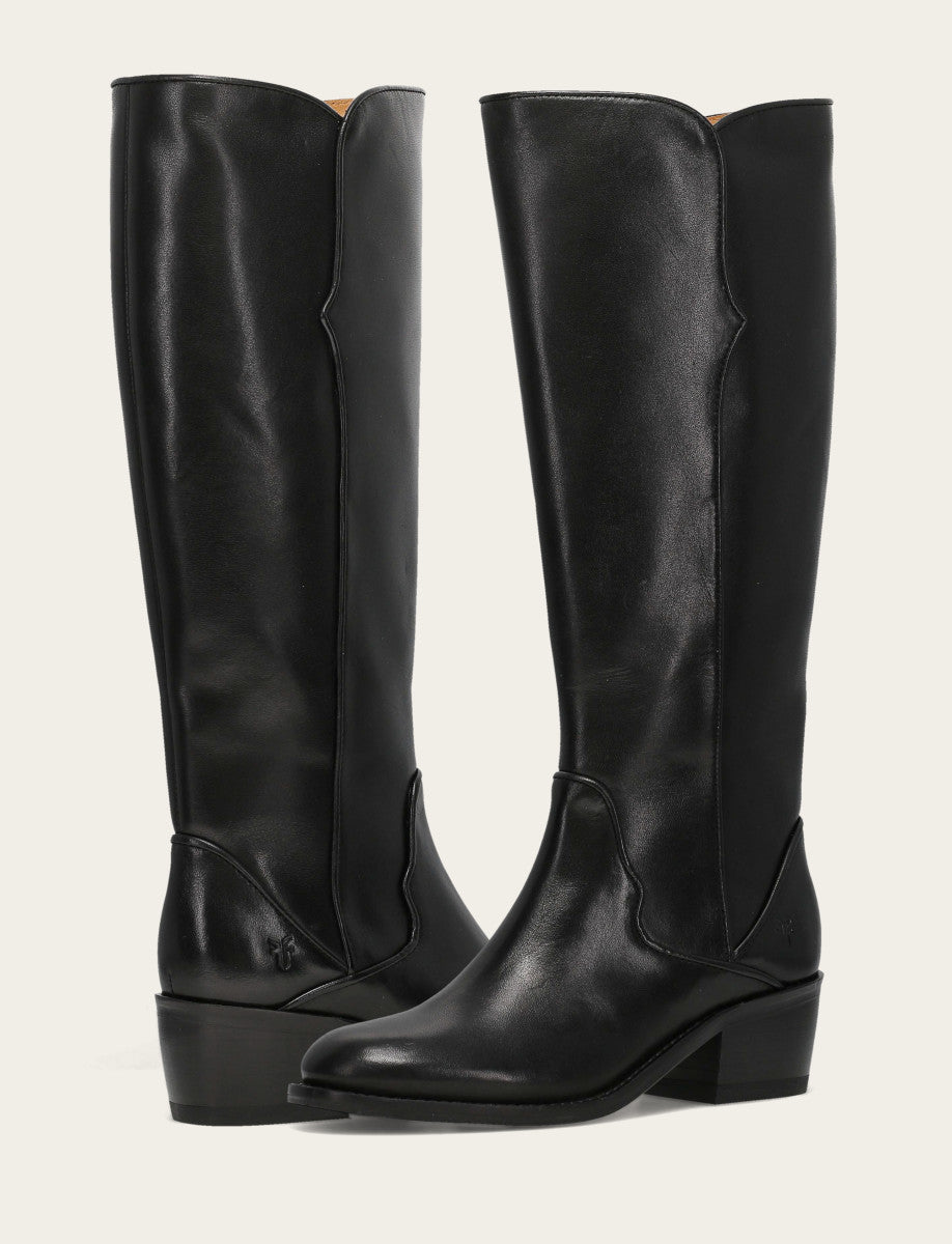 Frye Classic - Women's Black Carson 2 Piping Tall Boot