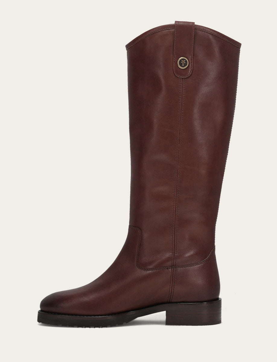 Frye Everyday - Women's Brown Melissa Lug Button Tall Wide Calf Boot