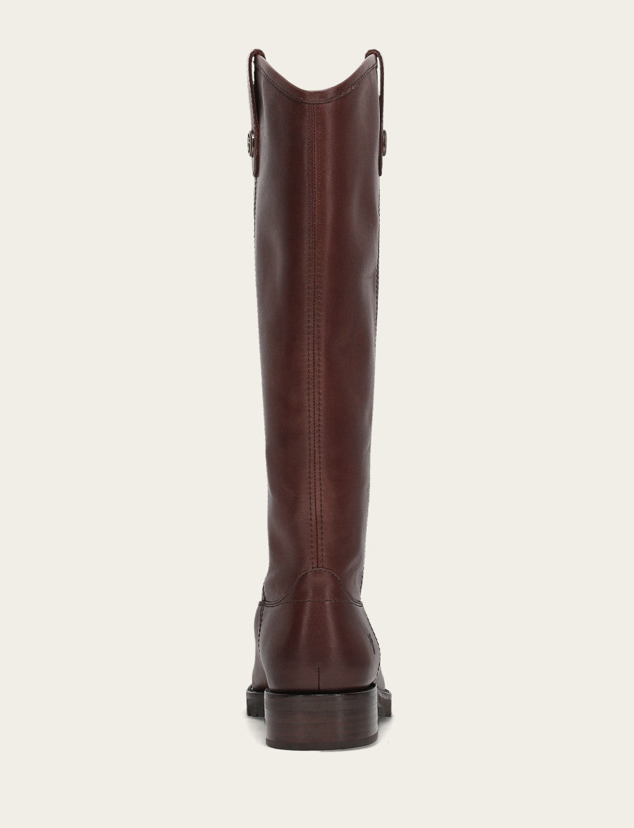 Frye Everyday - Women's Brown Melissa Lug Button Tall Wide Calf Boot