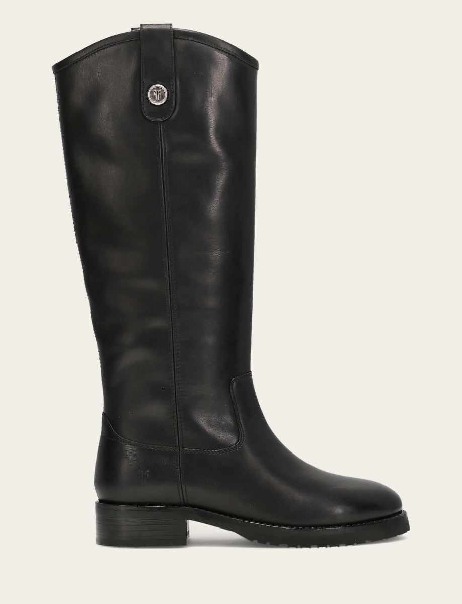 Frye Classic - Women’s Black Wide Calf Melissa Lug Button Tall Boots | Frye