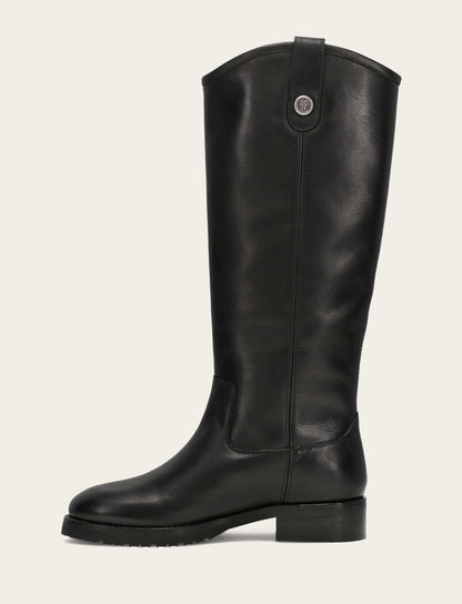 Frye Classic - Women’s Black Wide Calf Melissa Lug Button Tall Boots | Frye