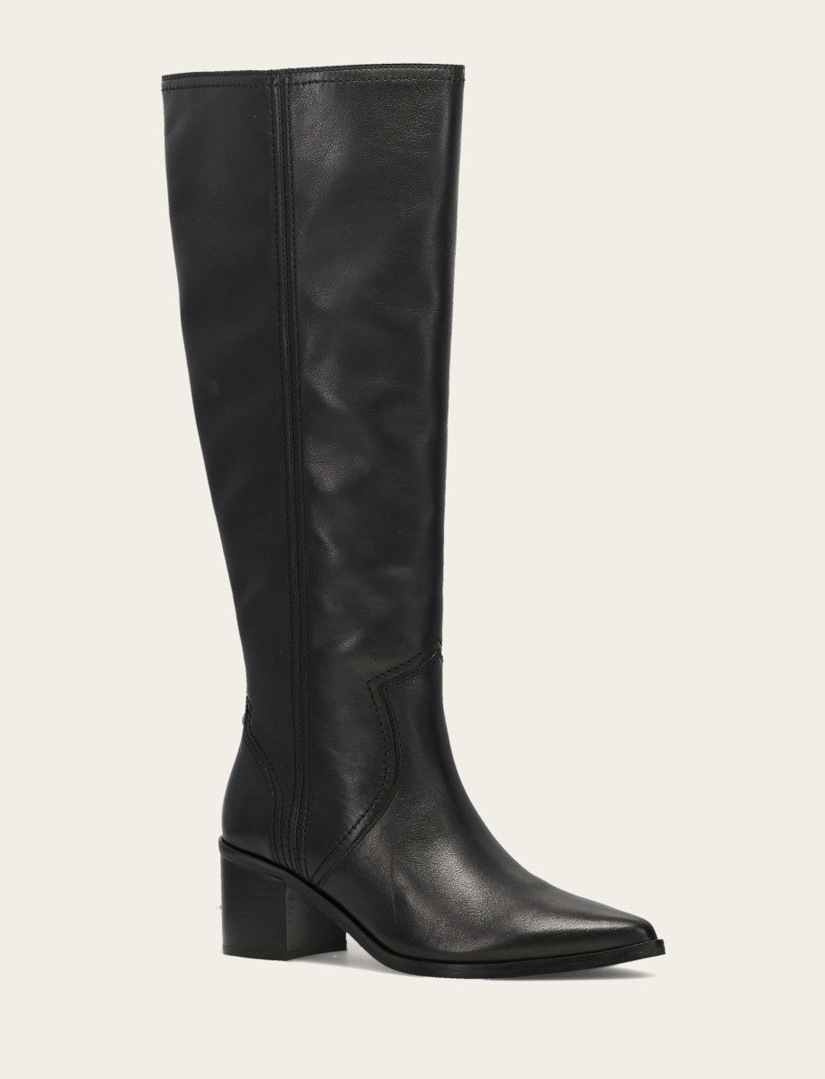 Frye Great Value - Women's Black Sadie Softy Tall Wide Calf Boot