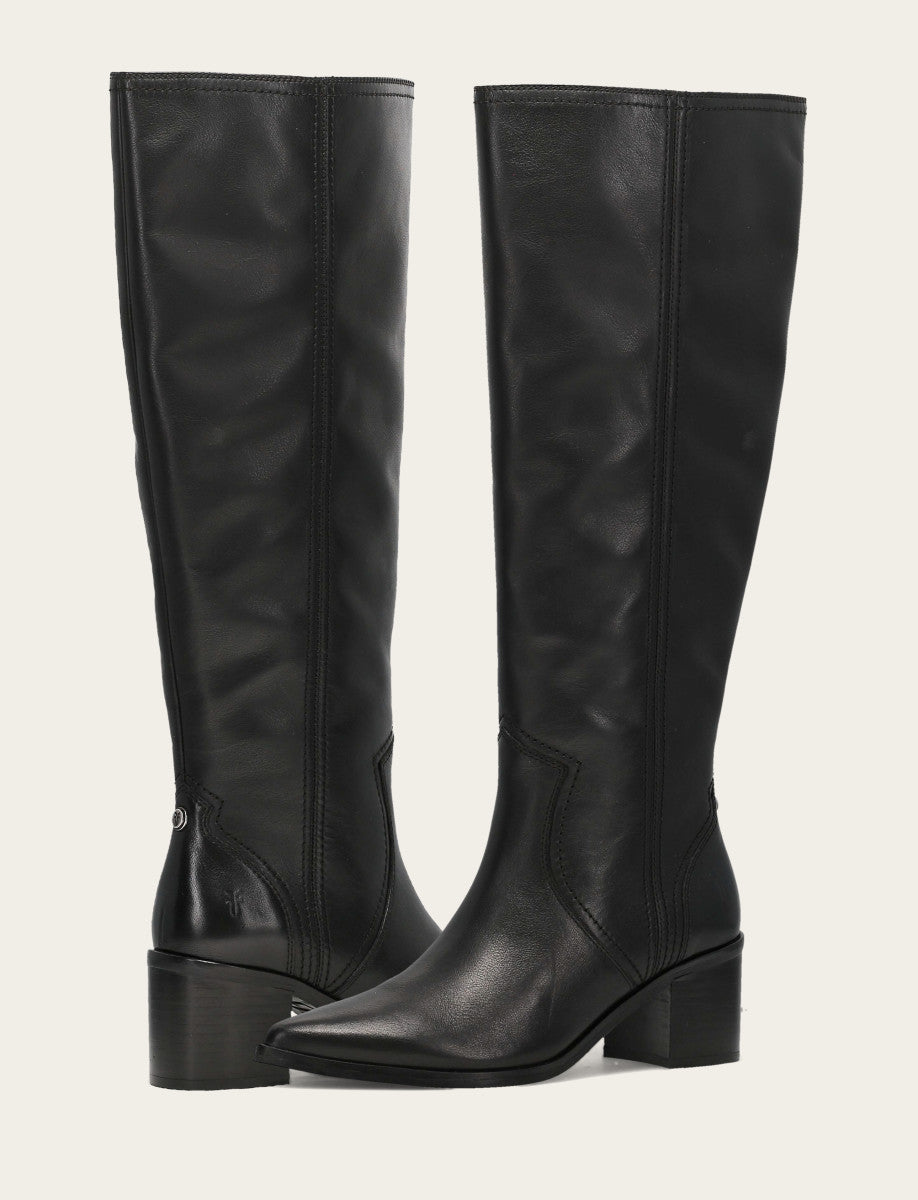 Frye Great Value - Women's Black Sadie Softy Tall Wide Calf Boot