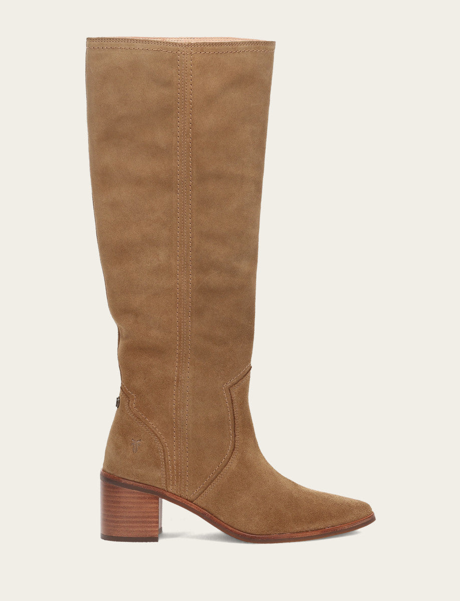 Frye New - Women's Almond Sadie Softy Tall Wide Calf Boot