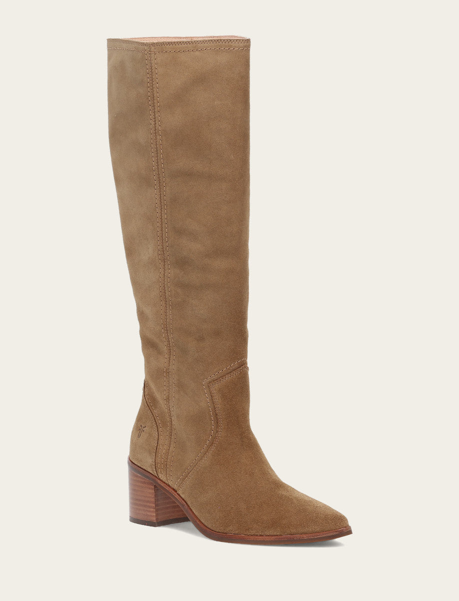 Frye New - Women's Almond Sadie Softy Tall Wide Calf Boot