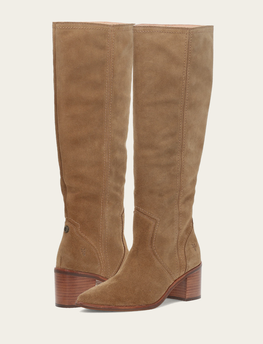 Frye New - Women's Almond Sadie Softy Tall Wide Calf Boot