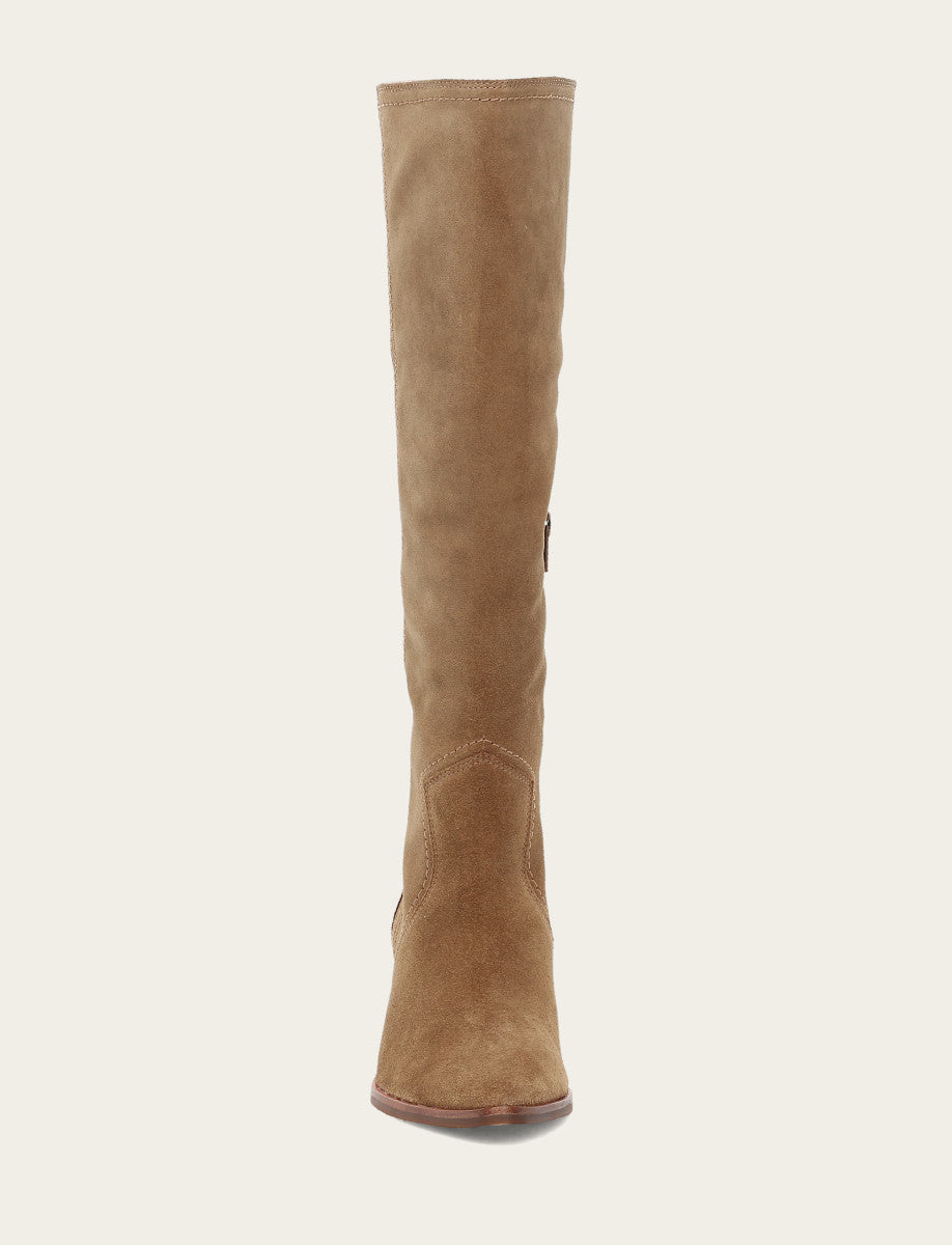 Frye New - Women's Almond Sadie Softy Tall Wide Calf Boot