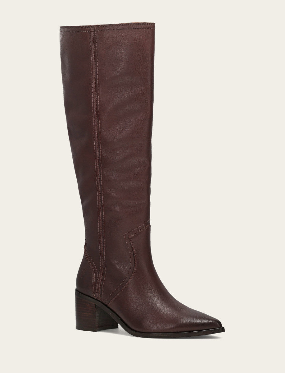 Frye Popular - Women's Cocoa Sadie Softy Tall Wide Calf Boot